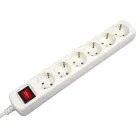 VB tafelcontactdoos met schakelaar - 6-voudig - 1,5 meter 3x1,5² - wit