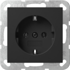 Gira 4188005 Wandcontactdoos met randaarde - met klauwbevestiging - zwart mat