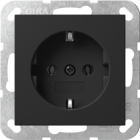 Gira 4466005 Wandcontactdoos met randaarde - zwart mat