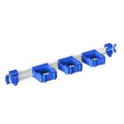 Toolflex One Aluminium rail met 3 gereedschapshouders - 540 mm - Ø15-35 mm - blauw