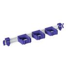 Toolflex One Aluminium rail met 3 gereedschapshouders - 540 mm - Ø15-35 mm - paars