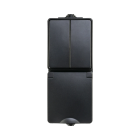 ION Opbouw combinatie wandcontactdoos en serieschakelaar IP55 - verticaal - zwart - 55.200.200