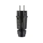 ABL PVC stekker met wartel + randaarde zwart