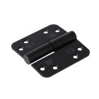 Dulimex Kogelstiftpaumelle SKG***® - 89x89 mm - links - ronde hoeken - RVS zwart gelakt