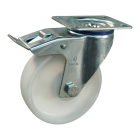 Novio serie 34-15 Zwenkwiel geremd met plaatbevestiging - Ø100 mm - rollager - kunststof - 234.102.156.535
