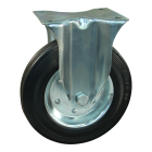 Novio serie 02-15 Bokwiel met plaatbevestiging - Ø100 mm - rollager - rubber/TPE - 302.102.156.000