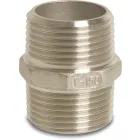 Profec Dubbele nippel nr.280 - RVS - 16 bar - 2x buitendraad