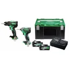 Hikoki KC18DEWAZ Combopack DS18DE + WH18DE - 2 x 18V, 5.0 Ah accu's - HSC