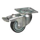 Novio serie 68-60 Zwenkwiel met plaatbevestiging - geremd - Ø50 mm - kogellager - rubber/TPE - 468.506.606.300