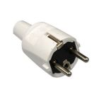 ABL PVC rechte stekker + randaarde - wit - 33105