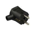 Martin Kaiser PVC Haakse stekker 577/kws + randaarde - met tule - zwart - 61304