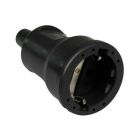 ABL PVC rechte contrastekker + randaarde - zwart - 33109