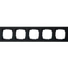 Gira 021509 Afdekraam 5-voudig - E2 - zwart mat