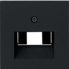 Gira 0270005 Afdekplaat voor RJ45 UTP en netwerkaansluitdoos 1/2-voudig - systeem 55 - zwart mat