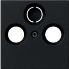 Gira 0869005 Centraalplaat Antenne / Coax wandcontactdoos - systeem 55 - zwart mat