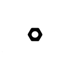 QlinQ Blackline Zeskantmoer DIN 934-8 - staal zwart gecoat