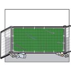 Cover Hekwerknet 1300 standaard - 176x341 cm - 180 gr/m² HDPE - zwart