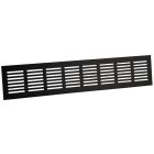 Nedco Plintrooster - 400x80 mm - aluminium zwart - 642.010.01