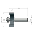 Stehle Hardmetalen Sponningfrees met aanlooplager onder - Ø38,1 x 57 mm - 58512015