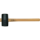 Athlet 928 Rubberen hamer met houten steel - Gr. 4, Ø90 mm - zwart