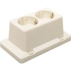 ABB HAF 3611W2 2-voudige wandcontactdoos voor 3611 - creme - 7160.200