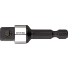 Rotec Adapter 1/4"- E6,3 naar 3/8" 4-kant met stift - 50 mm - 820.00501