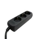 VB Tafelcontactdoos - 3-voudig - 1,5 meter 3x1,5 mm² - zwart