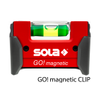 Sola GO! magnetic CLIP mini waterpas - magnetisch - 75x21x42 mm - 01621201