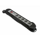 VB Pro Tafelcontactdoos met schakelaar - 5-voudig - 3 meter 3x1,5 mm² - zwart