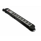 VB Pro Tafelcontactdoos met schakelaar - 8-voudig - 3 meter 3x1,5 mm² - zwart
