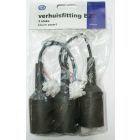 VB Verhuisfitting zwart - E27 - max. 60 Watt - 3 stuks