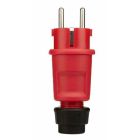 ABL PVC stekker met wartel + randaarde rood