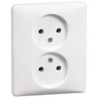 Peha Wandcontactdoos wit inbouw 2-voudig - zonder randaarde - H80.1912WW