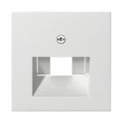 Gira 027027 Afdekplaat voor RJ45 UTP en netwerkaansluitdoos 1, 2-voudig - systeem 55 - zuiver wit mat