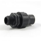 Druppelslang puntstuk - Ø16 mm x 3/4" buitendraad - zwart