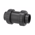 VDL PVC terugslagklep - 2x lijm - 16 bar - grijs