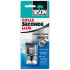 Bison Secondelijm Mini's vloeibaar in box - 3x1 gram