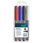 Pica Classic 534/04 Permanent marker in 4 kleuren - ronde punt - 1.0 mm - 4-delig