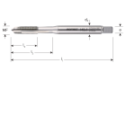 Rotec HSS-Co 800 machinetap - M10x1,0 metrisch fijn doorlopend - 335.1010