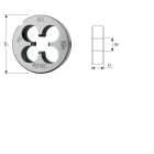 Rotec HSS Ronde snijplaat metrisch M3 - M20