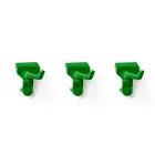 Toolflex One gereedschapshaken - groen - kunststof - 3 stuks