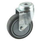 Novio serie 68-60 Zwenkwiel met boutgat bevestiging - Ø75 mm - kogellager - rubber/TPE - 468.756.600.000