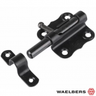 Waelbers Grendel vierkant 55x55 mm - schoot 9 mm - zwart - staal - 102137.05