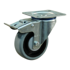 Novio serie 14-15 Zwenkwiel geremd met plaatbevestiging - Ø100 mm - kogellager - rubber/TPE - 214.106.156.500