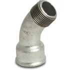 Profec Bocht 45° nr.40 - gietijzer gegalvaniseerd - 25 bar - binnendraad x buitendraad