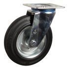 Novio serie 02-15 Zwenkwiel met plaatbevestiging - Ø200 mm - rollager - rubber/TPE - 202.202.156.000