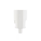 ABL PVC rechte contrastekker + randaarde - wit