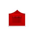 Grizzly GO-WORK Doorwerktent zijwand met raam - 3 meter - rood - GOWZ3RR