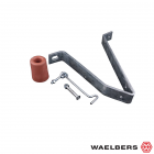 Waelbers Deurvanger open model compleet - grijs - staal - 414293.99