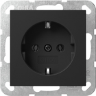 Gira 4188005 Wandcontactdoos met randaarde - met klauwbevestiging - zwart mat